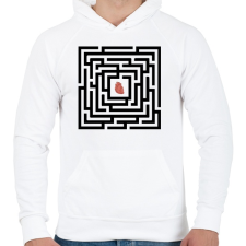 PRINTFASHION Find my heart  - Férfi kapucnis pulóver - Fehér férfi pulóver, kardigán