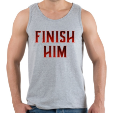 PRINTFASHION Finish him! - Férfi atléta - Sport szürke