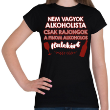 PRINTFASHION Finom alkoholos italok - Női póló - Fekete női póló