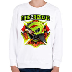 PRINTFASHION Fire and Rescue - Gyerek pulóver - Fehér