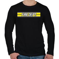 PRINTFASHION Fire Dept. - Férfi hosszú ujjú póló - Fekete
