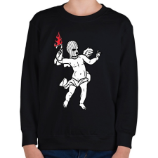 PRINTFASHION Fire in the hole! - Gyerek pulóver - Fekete gyerek pulóver, kardigán