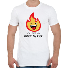 PRINTFASHION Fire-Marshamllow - Férfi - Férfi póló - Fehér