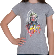 PRINTFASHION Fire&Smoke - Női póló - Sport szürke