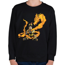 PRINTFASHION Firedragon - Gyerek pulóver - Fekete gyerek pulóver, kardigán