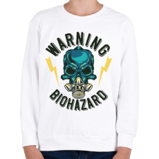 PRINTFASHION Firefighter 02 - Warning biohazard - Gyerek pulóver - Fehér