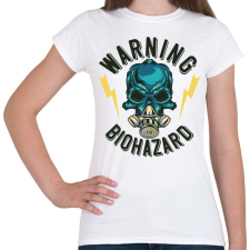 PRINTFASHION Firefighter 02 - Warning biohazard - Női póló - Fehér női póló