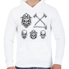 PRINTFASHION Firefighter 03 - Férfi kapucnis pulóver - Fehér férfi pulóver, kardigán
