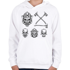 PRINTFASHION Firefighter 03 - Gyerek kapucnis pulóver - Fehér