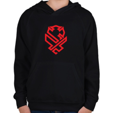 PRINTFASHION Firefighter badge - Gyerek kapucnis pulóver - Fekete