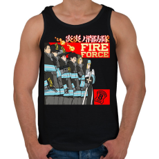 PRINTFASHION Fireforce - Férfi atléta - Fekete