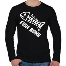 PRINTFASHION fish bone - Férfi hosszú ujjú póló - Fekete