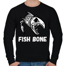 PRINTFASHION fish bone - Férfi pulóver - Fekete női pulóver, kardigán