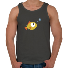 PRINTFASHION Fish - Férfi atléta - Sötétszürke atléta, trikó