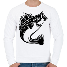 PRINTFASHION fish - Férfi pulóver - Fehér férfi pulóver, kardigán