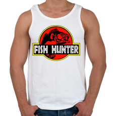PRINTFASHION Fish Hunter - Férfi atléta - Fehér
