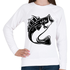 PRINTFASHION fish - Női pulóver - Fehér női pulóver, kardigán