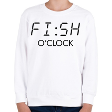 PRINTFASHION FISH o'clock - Gyerek pulóver - Fehér gyerek pulóver, kardigán