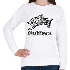 PRINTFASHION Fishbone 1 fehér - Női pulóver - Fehér női pulóver, kardigán
