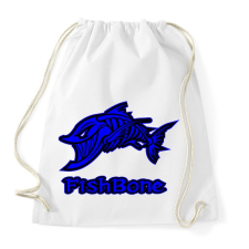 PRINTFASHION Fishbone 1 kék - Sportzsák, Tornazsák - Fehér tornazsák
