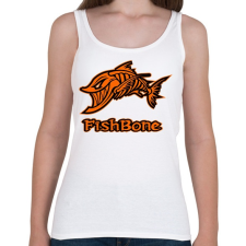 PRINTFASHION Fishbone 1 narancssárga - Női atléta - Fehér női trikó