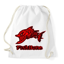 PRINTFASHION Fishbone 1 piros - Sportzsák, Tornazsák - Fehér tornazsák
