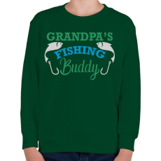 PRINTFASHION Fishing buddy - Gyerek pulóver - Sötétzöld