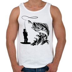 PRINTFASHION fishing - Férfi atléta - Fehér