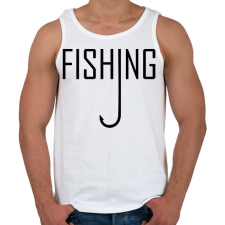 PRINTFASHION Fishing - Férfi atléta - Fehér atléta, trikó