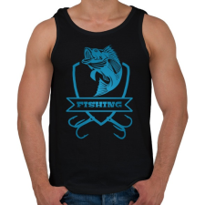 PRINTFASHION fishing - Férfi atléta - Fekete atléta, trikó