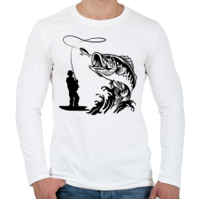 PRINTFASHION fishing - Férfi hosszú ujjú póló - Fehér férfi póló