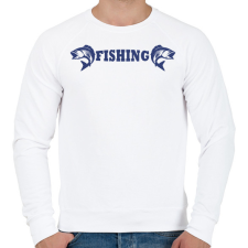 PRINTFASHION Fishing - Férfi pulóver - Fehér férfi pulóver, kardigán