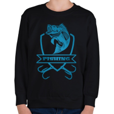 PRINTFASHION fishing - Gyerek pulóver - Fekete gyerek pulóver, kardigán