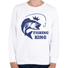 PRINTFASHION Fishing KIng - Gyerek pulóver - Fehér gyerek pulóver, kardigán