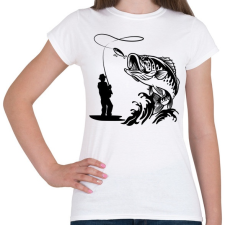 PRINTFASHION fishing - Női póló - Fehér női póló