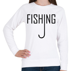 PRINTFASHION Fishing - Női pulóver - Fehér