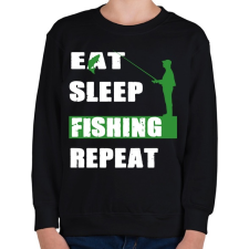 PRINTFASHION Fishing soul - Gyerek pulóver - Fekete gyerek pulóver, kardigán