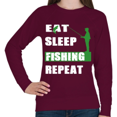 PRINTFASHION Fishing soul - Női pulóver - Bordó