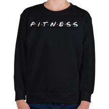 PRINTFASHION Fitness Friends - Gyerek pulóver - Fekete gyerek pulóver, kardigán