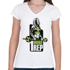 PRINTFASHION Fitness_lány - Női V-nyakú póló - Fehér női póló