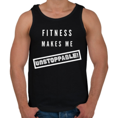 PRINTFASHION Fitness makes me unstoppable - Férfi atléta - Fekete