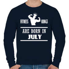 PRINTFASHION Fitnessz királyok júliusban születtek - Férfi pulóver - Sötétkék férfi pulóver, kardigán