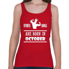 PRINTFASHION Fitnessz királyok októberben születtek - Női atléta - Cseresznyepiros női trikó
