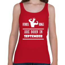 PRINTFASHION Fitnessz királyok szeptemberben születtek - Női atléta - Cseresznyepiros