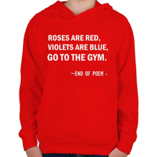 PRINTFASHION Fitnessz vers - Gyerek kapucnis pulóver - Piros gyerek pulóver, kardigán