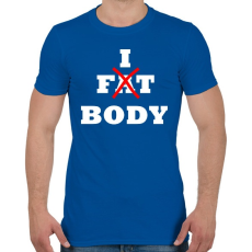 PRINTFASHION Fitt alkat - Férfi póló - Királykék