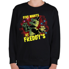 PRINTFASHION Five night at freddys - Gyerek pulóver - Fekete gyerek pulóver, kardigán