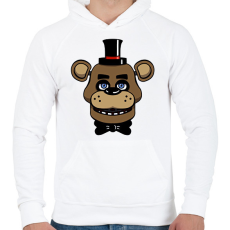 PRINTFASHION Five nights at Freddy's - fnaf - Férfi kapucnis pulóver - Fehér