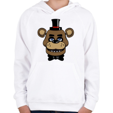 PRINTFASHION Five nights at Freddy's - fnaf - Gyerek kapucnis pulóver - Fehér gyerek pulóver, kardigán