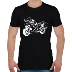 PRINTFASHION fjr-fehér - Férfi póló - Fekete